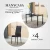 Import Modern Dining Table Dining Table Set 4 Chair 6 Chair Glass Metal Kitchen Room Breakfast NEW from China