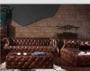 modern funiture chesterfield sofa home used genuine leather living room sofa set