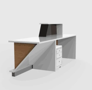 Modern Hospital and hotel cashlers desk Acrylic reception counter office wooden reception desk