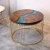 Import Modern Luxury Home Office Furniture Walnut Wood Coffee Table Epoxy Resin Round Dining Table Desk from China