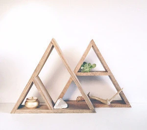 modern wooden wall decorative triangle type designer home decor