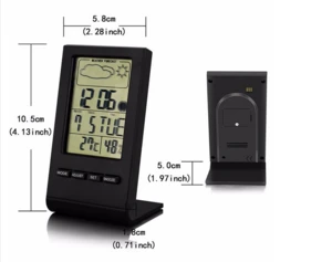 Moon Phase Weather Station L Shape Promotion Home and Office Table&Desk Digital Alarm Clock