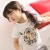 Import MS63159C 2015 fashion tshirts kids girls tiger print t shirts from China