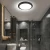 MVSINCERE LED 18W IP44 Glass Ceiling Lights, 4000K,31cm, 1260LM, Lighting for Bathroom, Kitchen, Hallway, Iron Black