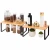 Import Natural Bamboo Stackable & Expandable Kitchen Cabinet and Counter Top Organizer Shelf Set of 2 Kitchen Shelves Racks from China