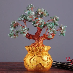 Natural crystal crafts living room European Feng Shui lucky ornaments