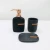Import natural OEM bath set new Modern 5-Star Hotel Resin matte black bathroom accessory from China