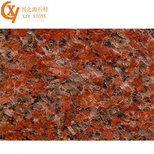 Natural Stone Pieces Imperial Red Granite Import India For Wall