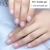 New Arrival Nail Art  Fast Dry UV Builder Nail Gel 15ml Clear Color Nail Extension 6in1 Builder Gel
