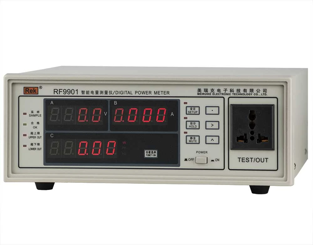 New Arrival Rek RF9901 6000VA High Stability Automatic Range Changing Bench LED Smart Digital Electric Power Meter