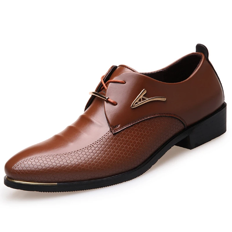 new black non-slip business leather shoes men