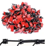 New Car Interior Decoration Wiring Accessories Red 3M Sticker Cable Clips for Finishing Charger Line Wire 3m Adhesive Cable Clip