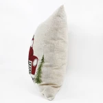 New Christmas Decoration Cartoon Throw  Pillow Cotton Square Linen Printed Car Cushion Cover