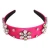 New design hot selling acrylic rhinestone flower fabric covered wide women headbands with 5 colors