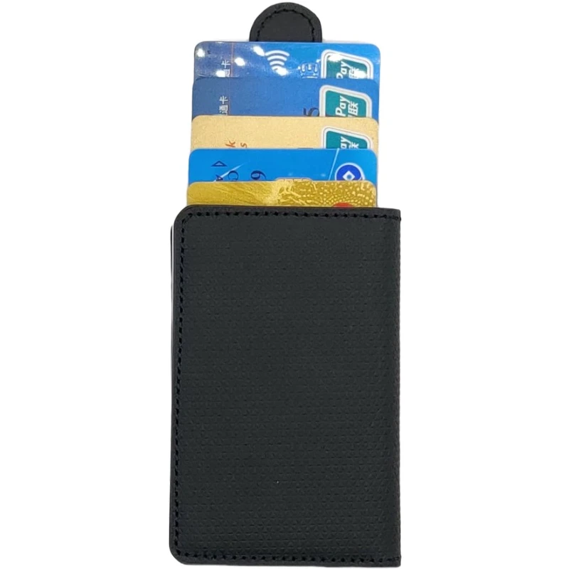 New Design Mens Flip Case RFID Blocking Wallet Business Credit Id Card Holder