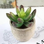 New design mini Artificial Succulent Plants in Mini Modern Planter Pots artificial air plants for Home Decor Indoor