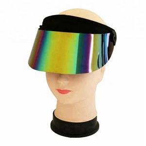 New Design Neoprene UV Protection Plastic Sun Visor Cap hats with Different Color Swingable Lens.