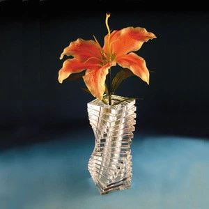 New Design Table Decoration Wedding crystal glass Flower vase cube HP0034