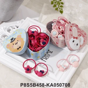 New Gift Box Packed Girls Cute Cartoon Elastic Hair Bands Headwear Scrunchies Rubber Bands Headbands Hair Accessories
