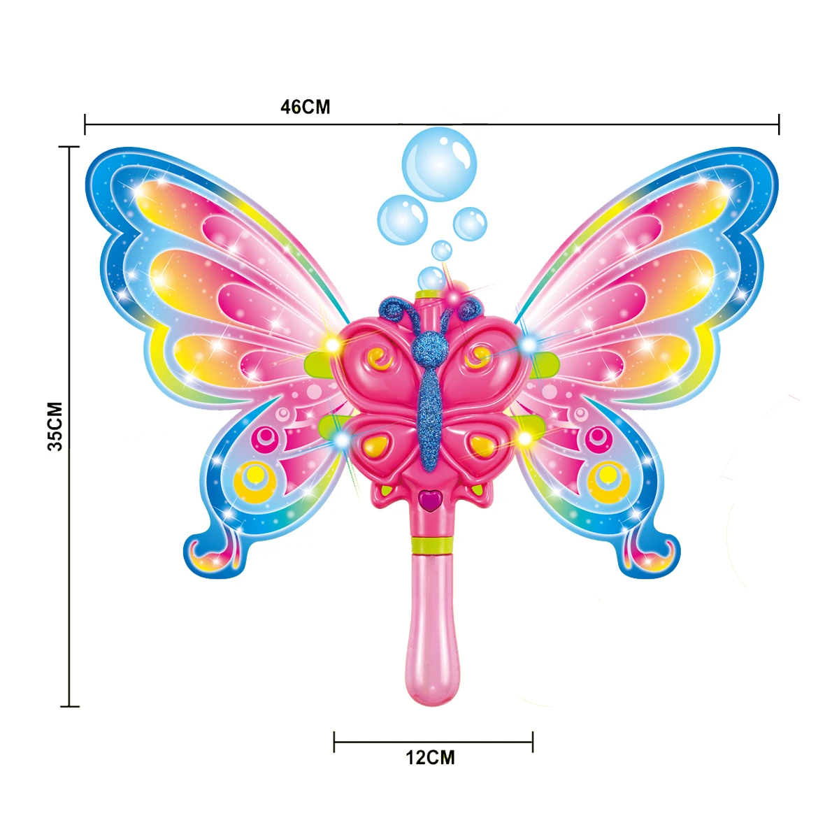 new item intelligence toys 3 colors assorted cut shape magic bubble butterfly with accessories &amp; colorful bubbles