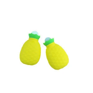New portable hand grip silicone hot water bottle water heating water bag fruit shape pineapple hand warmer