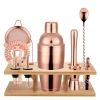 New Product Factory Direct 750ml Rose Gold Boston  Cocktail Shake Bar Set Bartend Kit With Eco-friendly Wisky  Wine Set