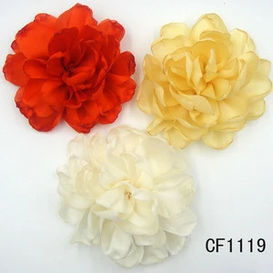 New promotion handmade large fabric flower brooch for women