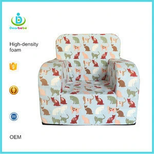 Ningbo Dearbebe Children Furniture Living Room Sofa Mini Armchair Flip Foam Lazy Baby Sofa Seat Kids Sofa