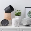 Nordic simple solid color black gray white matte ceramic flower pot desktop decoration pot