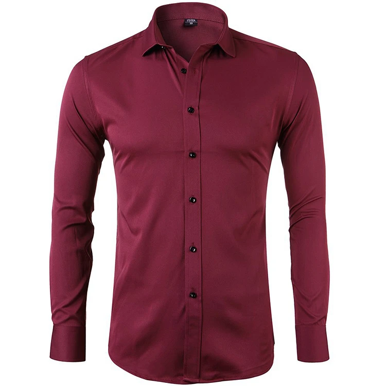 OEM Custom Polyester 100% Cotton printing eco-friendly Casual dress men shirt long sleeve men&#x27;s shirts