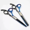 OEM Lightweight black--blue 6.0 inch Hairdressing Shears Barber Hair Cutting Kit by Lohar Orthopedic