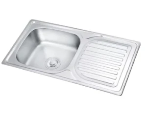 OEM Single Bowl with Plate Single Drainboard Factory Cheap Kitchen Sink 304 Stainless Steel