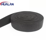 OEM/ODM 38mm Webbing Printed dot anti-slip oktex Polyester belt Silicone  print Silicone non-slip Elastic band