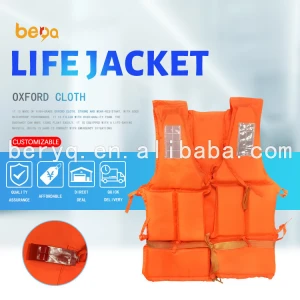 Orange Adult Foam Flotation Swimming Life Jacket Vest Marine Portable Life Jacket Vest With Zipper