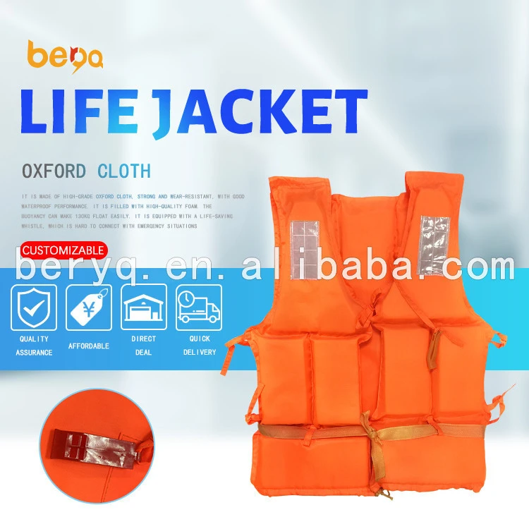 Orange Adult Foam Flotation Swimming Life Jacket Vest Marine Portable Life Jacket Vest With Zipper