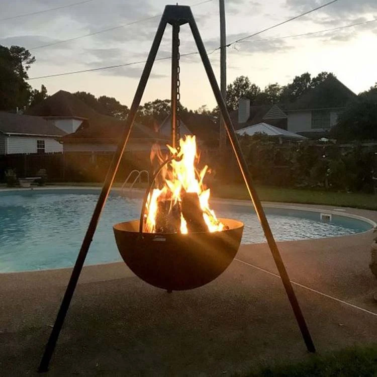 Outdoor Decoration Large Hanging Fire bowl Cauldron Fire Pit
