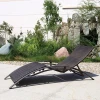 Outdoor Garden Luxury Rattan Sun Lounger
