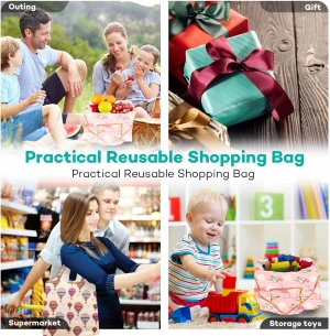Outdoor Travel Foldable Tote Handy Shape Recycling Bags Eco Friendly Washable Reusable Grocery Shopping Bag Hot sale products