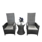 Outdoor Wicker Nest Tables Flower French Bistro Peacock Rattan Chair Indonesia