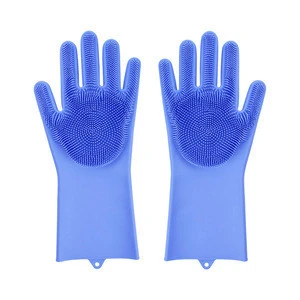 Papani Food Grade Silicone Cleaning Sponge Dishwashing Magic Gloves