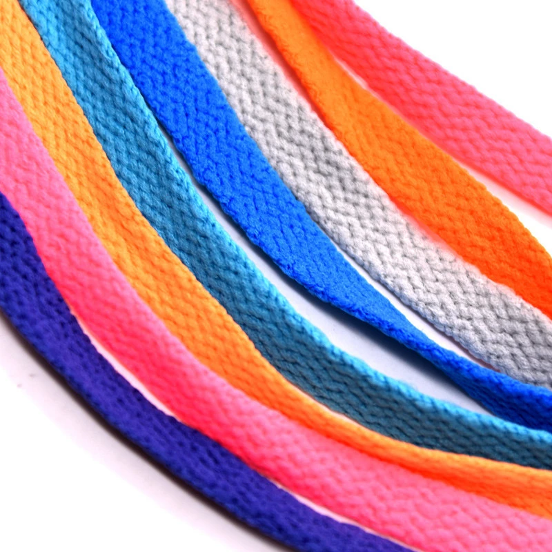 Paracord flat rope shoe lace manufacturing polyester sport shoelaces