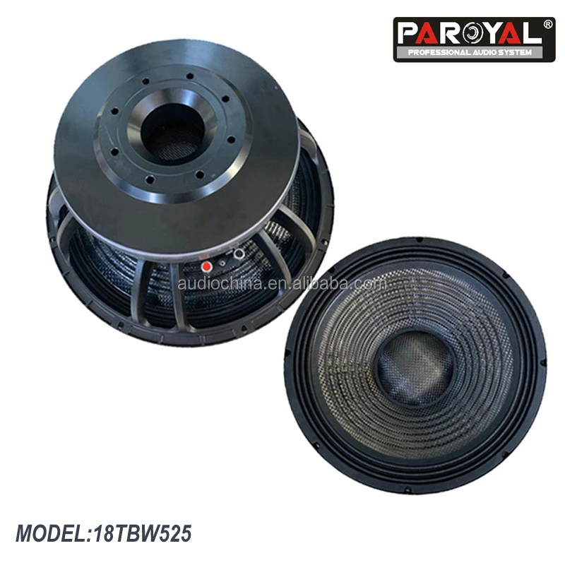 PAROYAL Audio 18 inch 18TBW525 Carbon Fiber cone paper  in/outside voice coil 1500w 8ohm  high power Loudspeaker