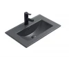 PATE Sanitary ware manufacturer matt black  ceramic wash basin  UK thin edge bathroom cabinet basin