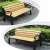 Import patio street furniture recycled plastic wooden long garden outdoor bench with cast aluminum legs from China