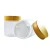 Import PET 250g frosted clear white round empty 8oz cosmetic jar with bamboo lid for personal care use from China