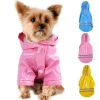 pet hooded jacket clothes coat pu coat luxury dog waterproof