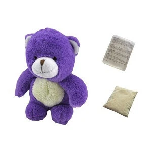 Plush lavender bear peiguin animal toy with stuffing inside plush animal toy