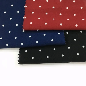 Polyester printed tulle fabric with polka dot