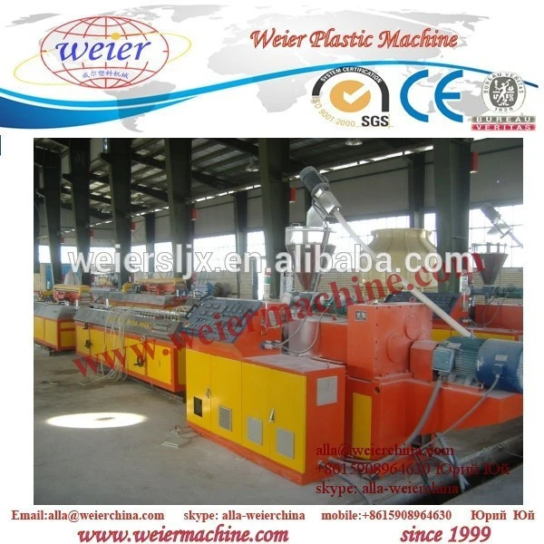 polymer wood composite wpc profile production line / wpc decking extrusion machine/terrace board twin extruder making machine
