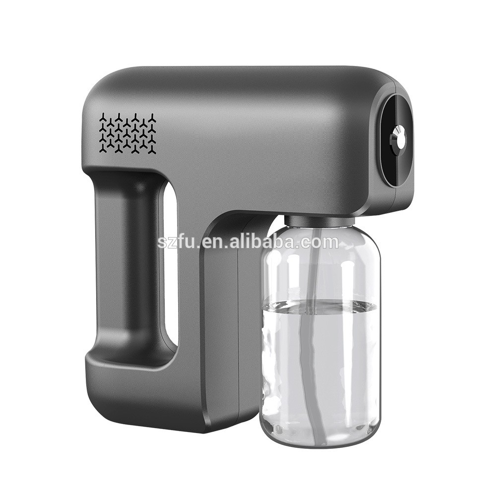 Portable Handheld Cordless Hair Nano Spray Gun Blue Light Disinfection Cold Mist Sprayer 2021 Best Christmas Gift